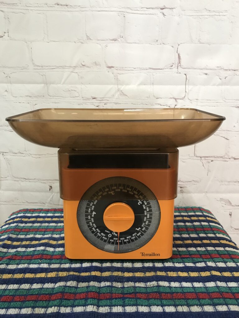 BALANCE TERRAILLON 10KG pesée objet collector vintage sixties orange