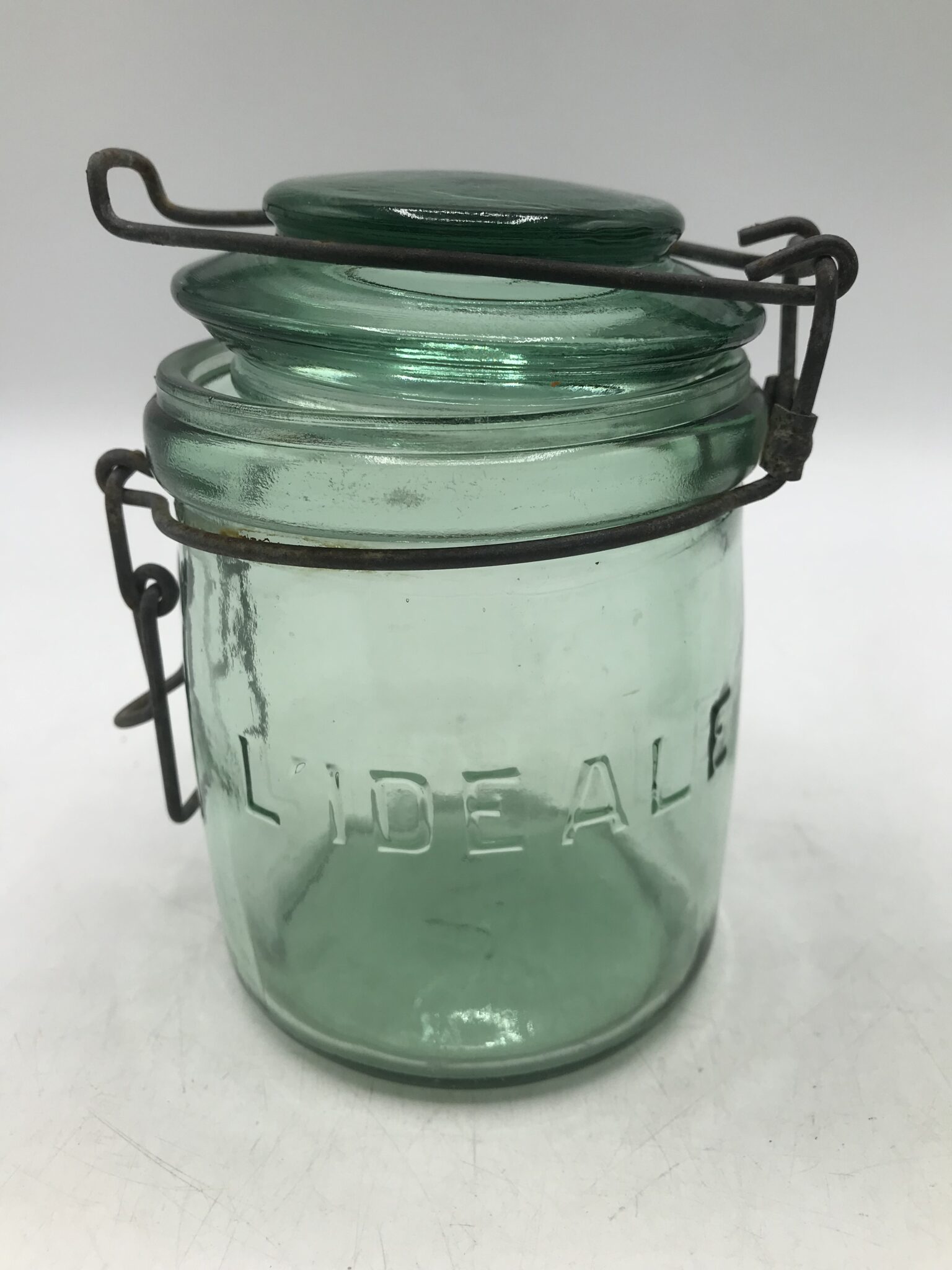 Lot De 6 Bocaux Anciens En Verre "Le Meilleur" - Vintage, 1 Litre, 14 Cm De Haut - Occasion