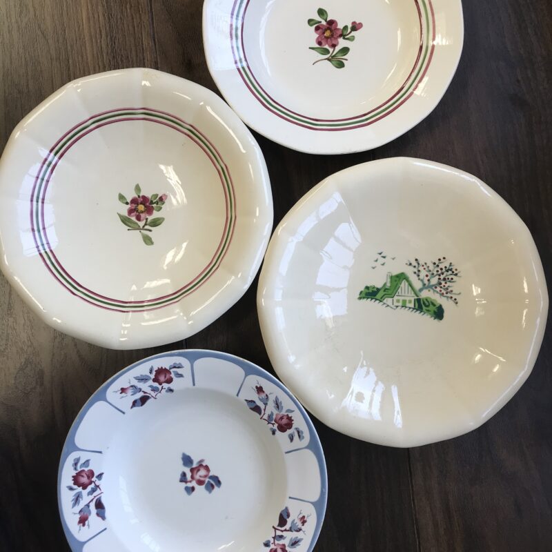 Lot de 4 assiettes creuses Sarreguemines