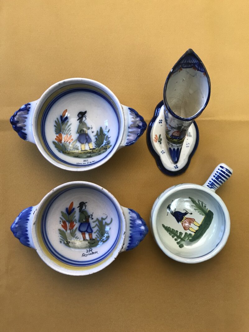 Lot de 4 pièces Henriot Quimper