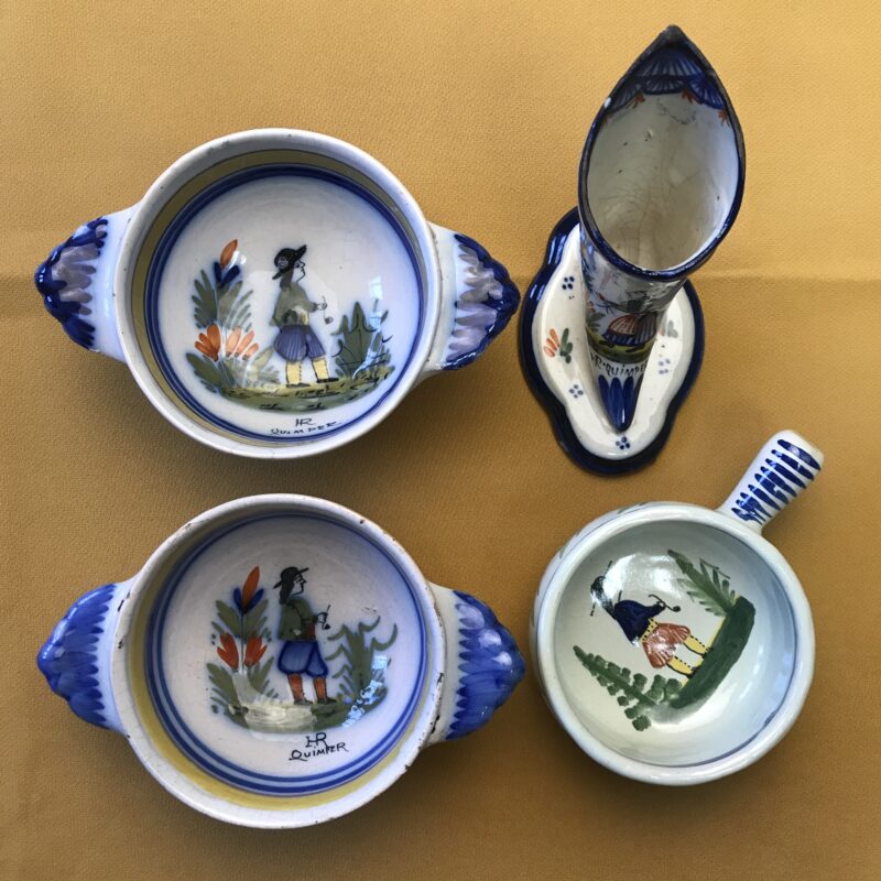 Lot de 4 pièces Henriot Quimper