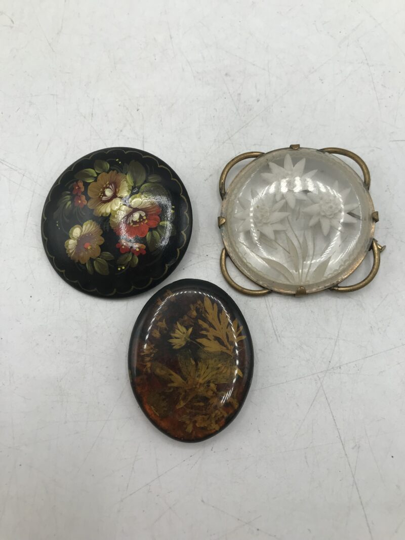 Trio de broches vintage