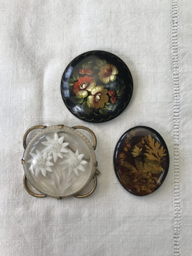 Trio de broches vintage