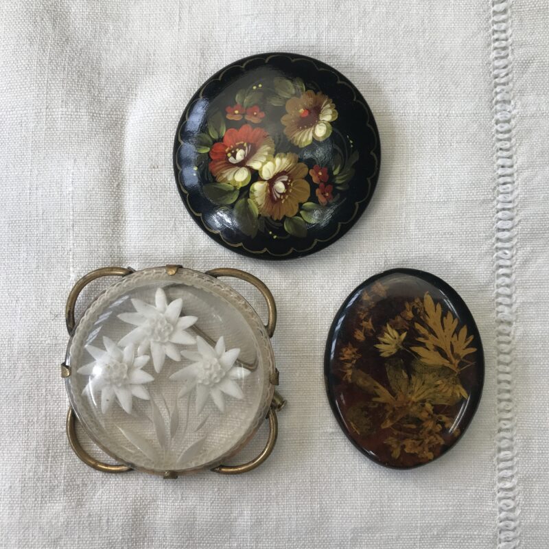 Trio de broches vintage