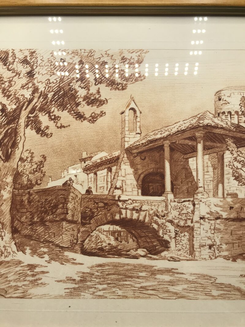 Gravure ancienne d'un château par Maurice de Lambert – Image 5