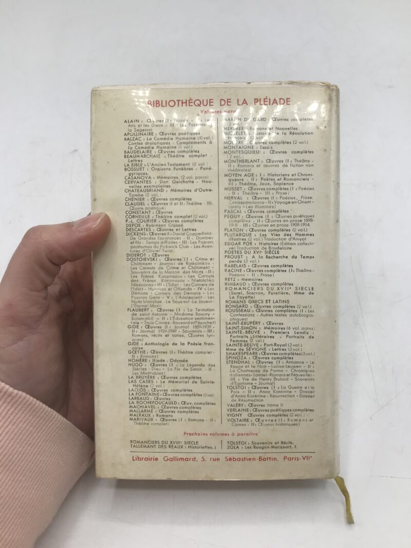 Livre de la Bibliothèque de la Pléiade Alain Les passions et la sagesse – Image 2