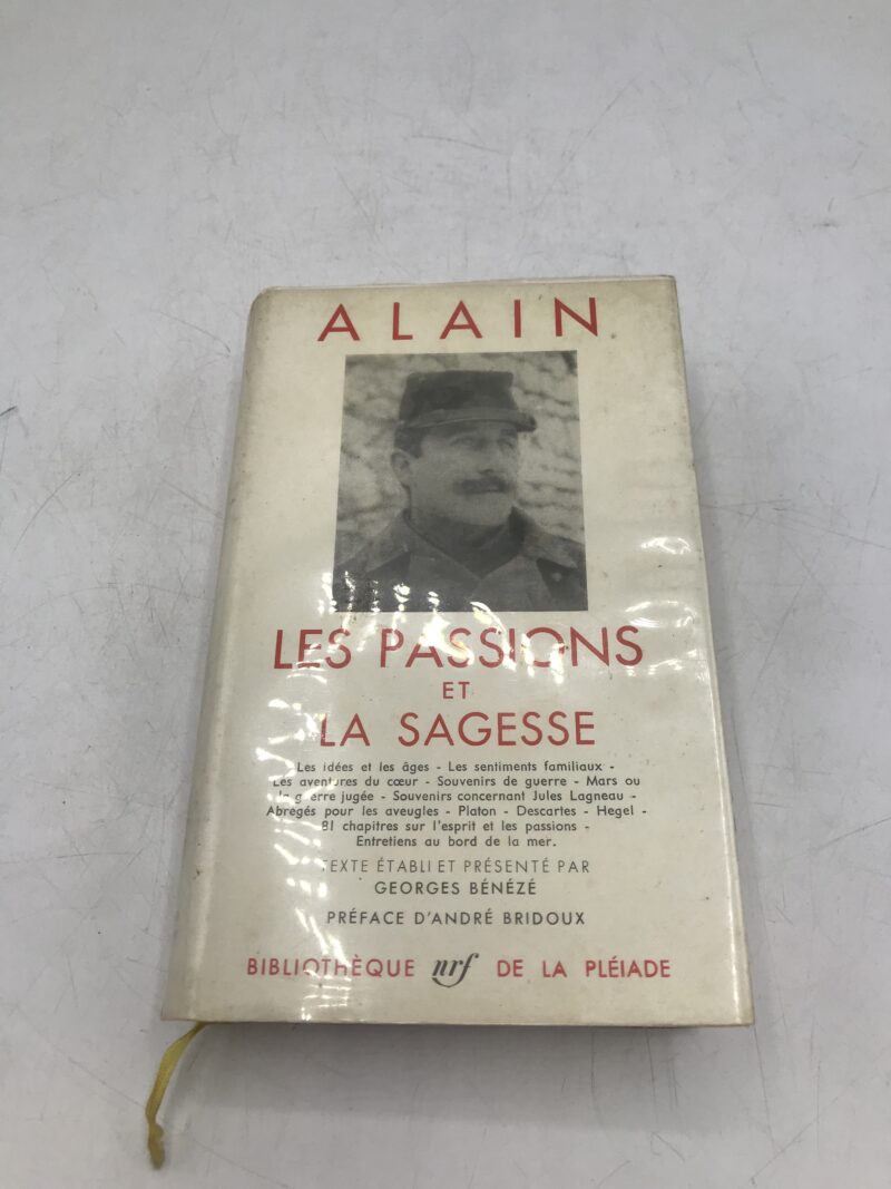 Livre de la Bibliothèque de la Pléiade Alain Les passions et la sagesse – Image 4