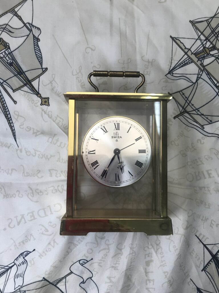 RÉVEIL DE VOYAGE SWIZA UTI Swiss Made cuir verre tbe EUR 39,00 - FR
