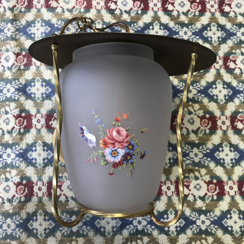 suspension vintage fleurie