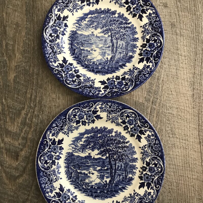 Duo de petites assiettes Staffordshire