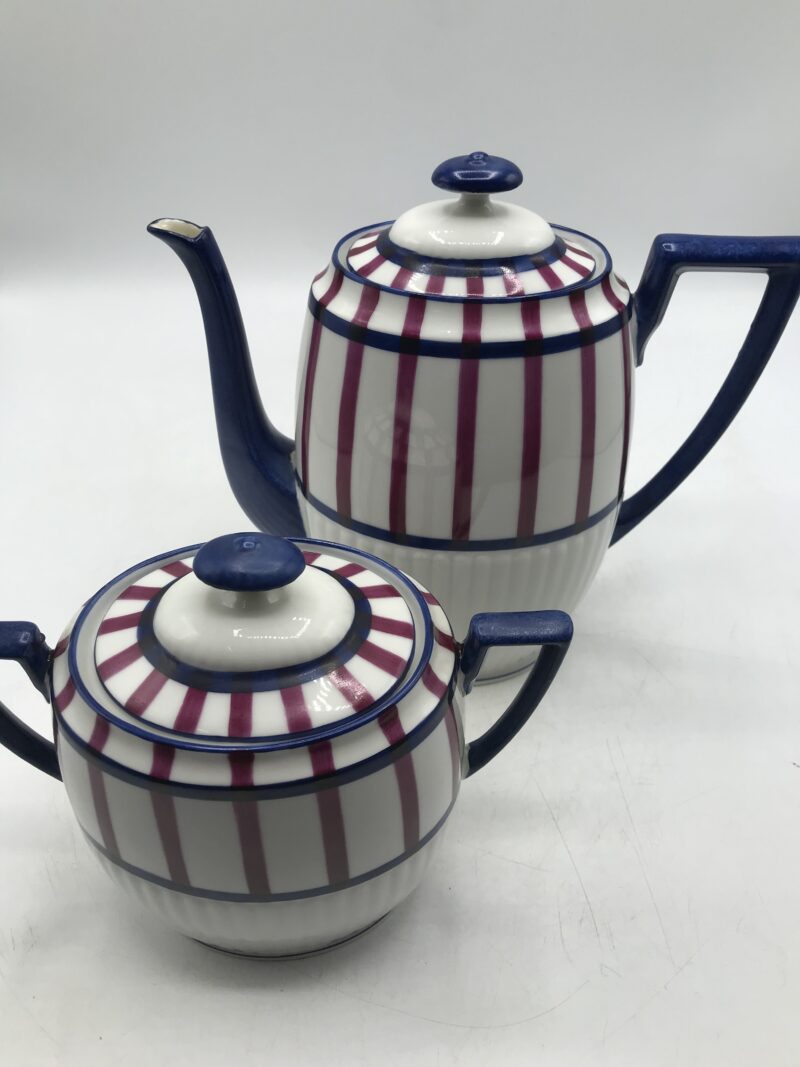 Duo théière et sucrier Porcelaine de Limoge P.L vintage – Image 6