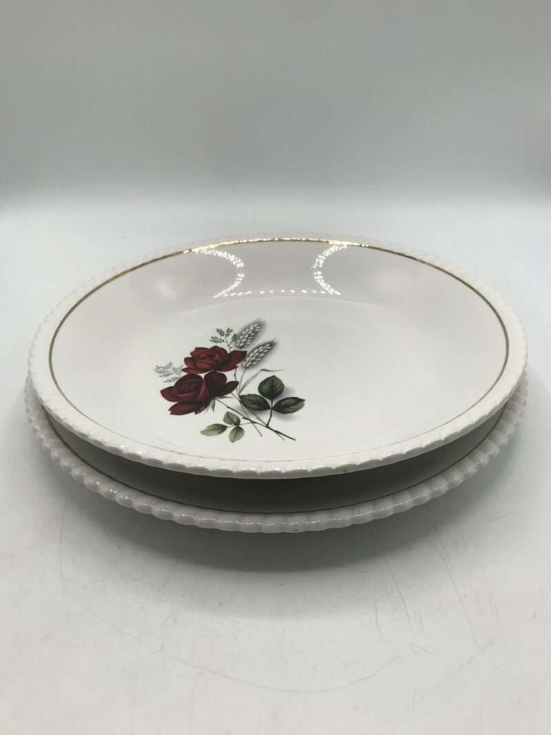 Lot de 2 plat ronds Lunéville Badonviller Fleurs – Image 3