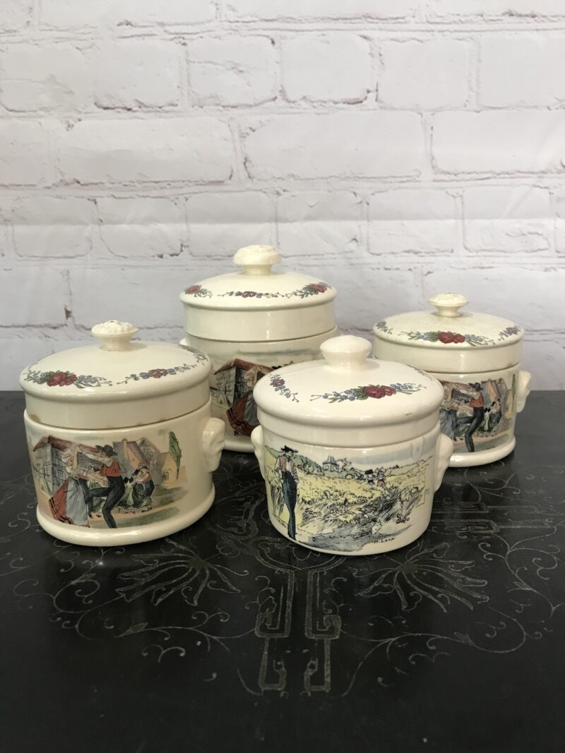 Lot de 4 pots Sarreguemines Obernai