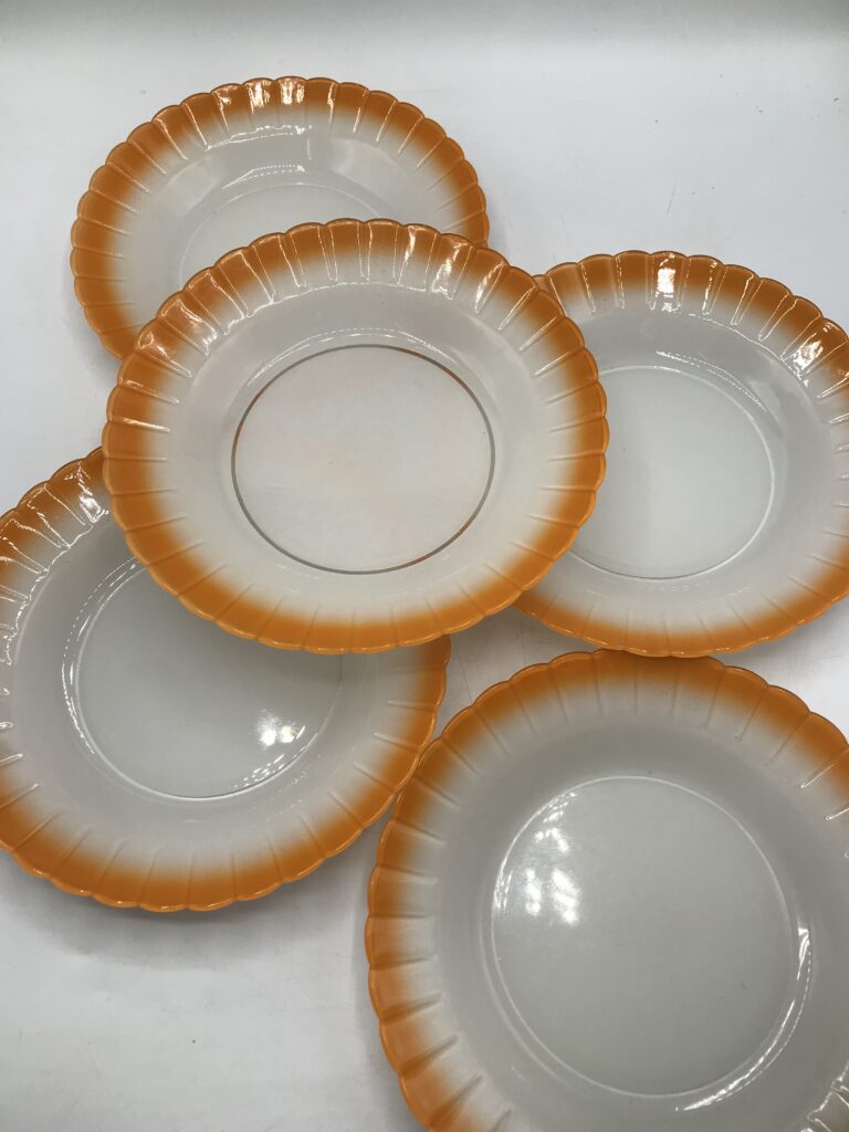 Assiette Creuse En Porcelaine Orange Rose & Tulipani - Diamètre 21 Cm - Convient Lave-vaisselle Et Micro-ondes