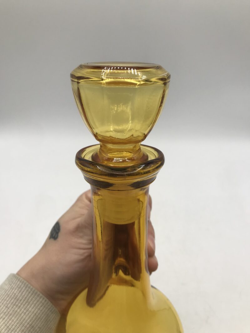 Service à liqueur verre ambré Vintage – Image 9