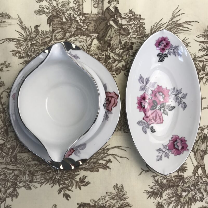 Duo saucière et ravier Porcelaine de Limoges