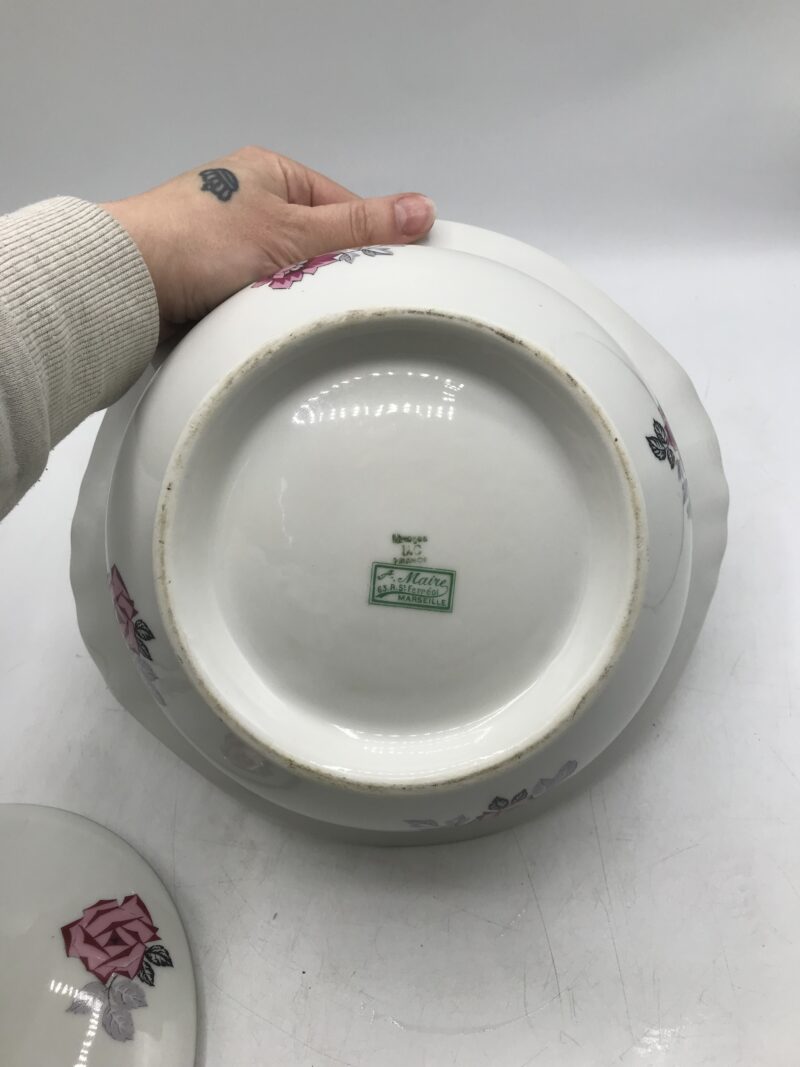 Duo de soupière Porcelaine de Limoges "A.Maire" Marseille – Image 9