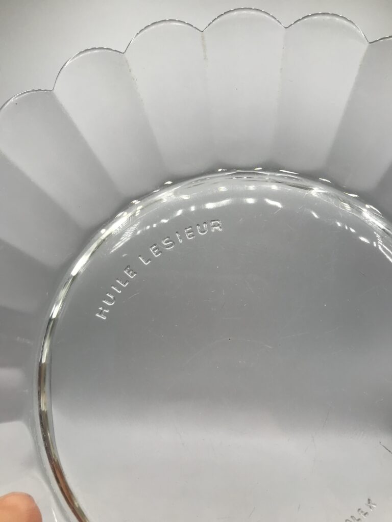 Plat Duralex Publicitaire Vintage - Huile Lesieur - Verre Transparent Années 70