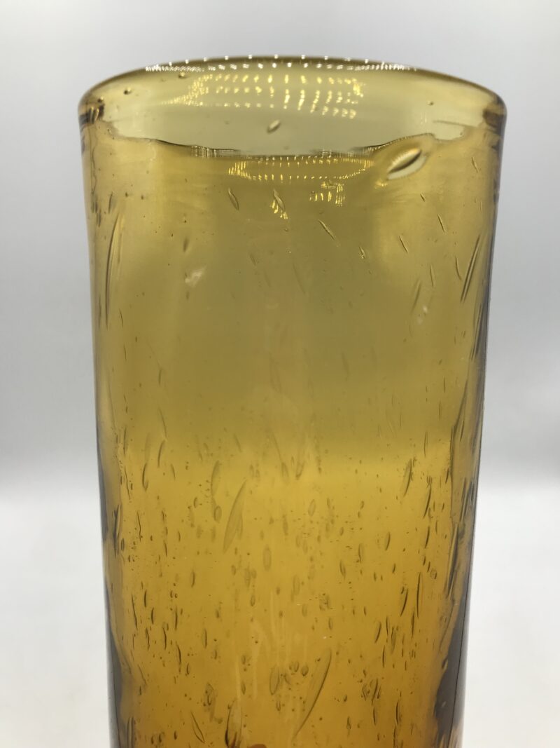 Grand vase Biot verre soufflé ambré – Image 3