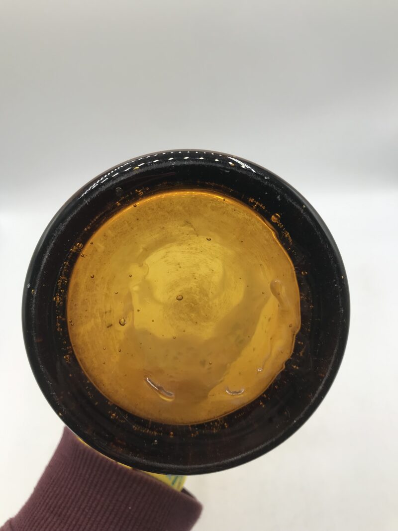 Grand vase Biot verre soufflé ambré – Image 5