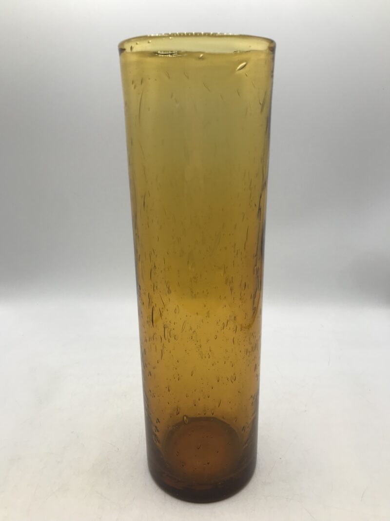 Grand vase Biot verre soufflé ambré – Image 6