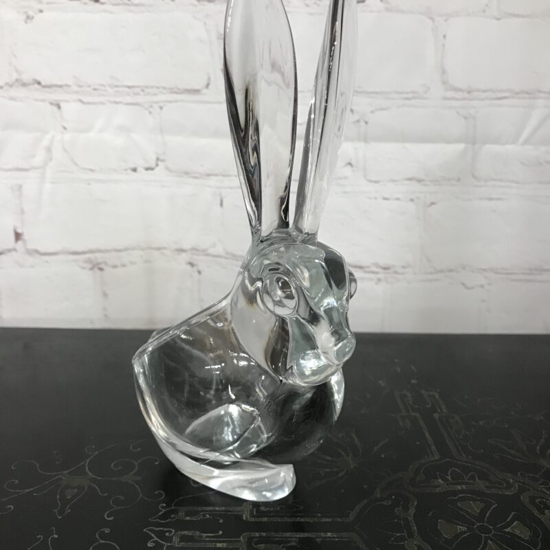 Vide poche lapin en verre vintage