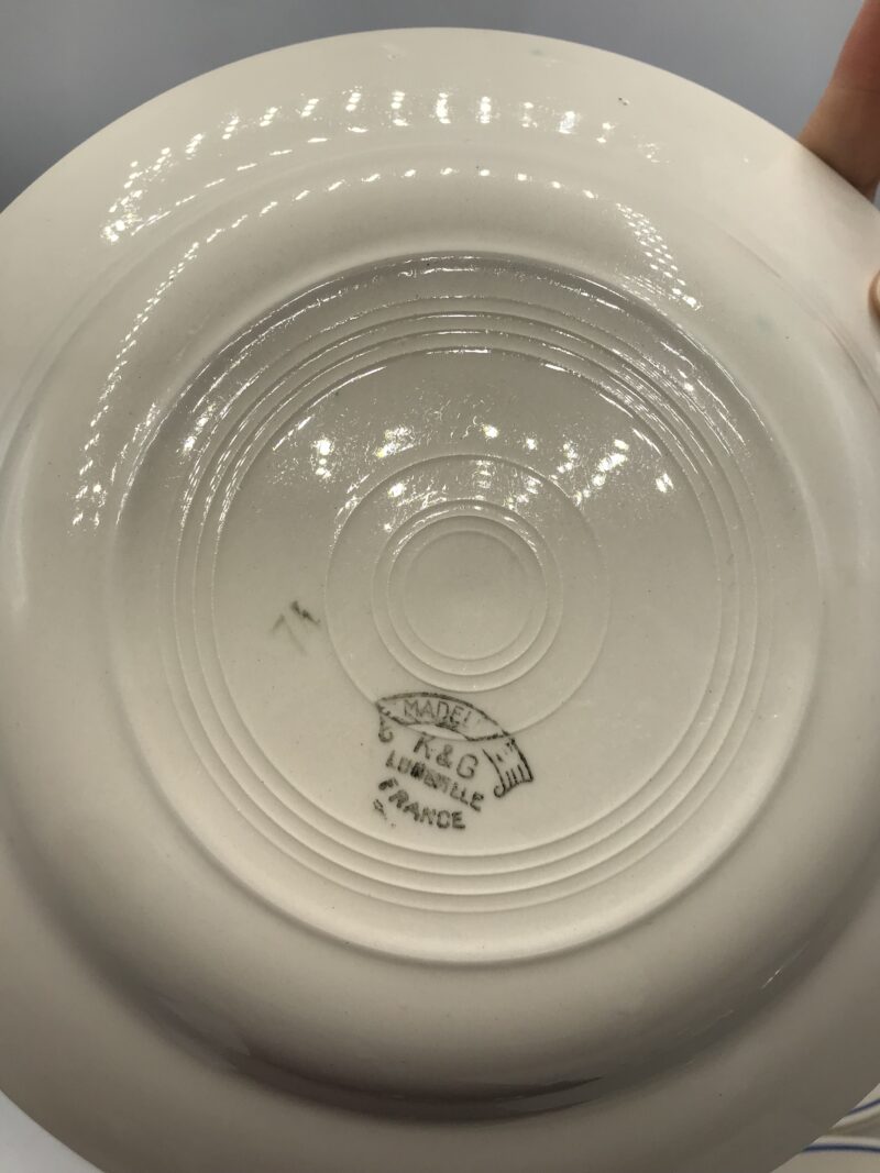 Service 12 assiettes creuses "Madeleine" Lunéville K&G – Image 8