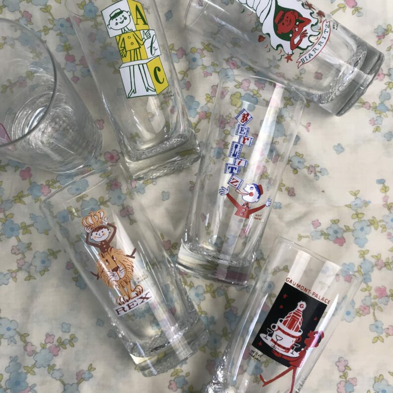 Lot de 6 verres Hervé Morvan