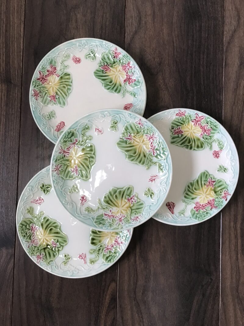 Lot de 4 assiettes en barbotine Salins