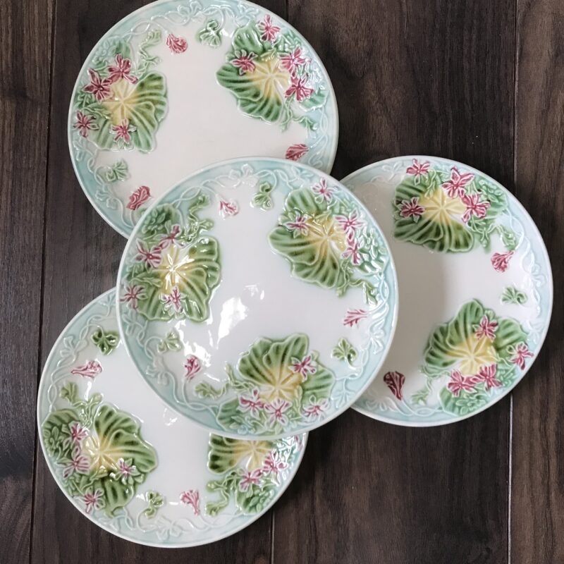 Lot de 4 assiettes en barbotine Salins