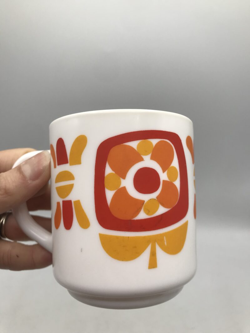 Lot de 4 mugs Arcopal Mobil vintage – Image 5
