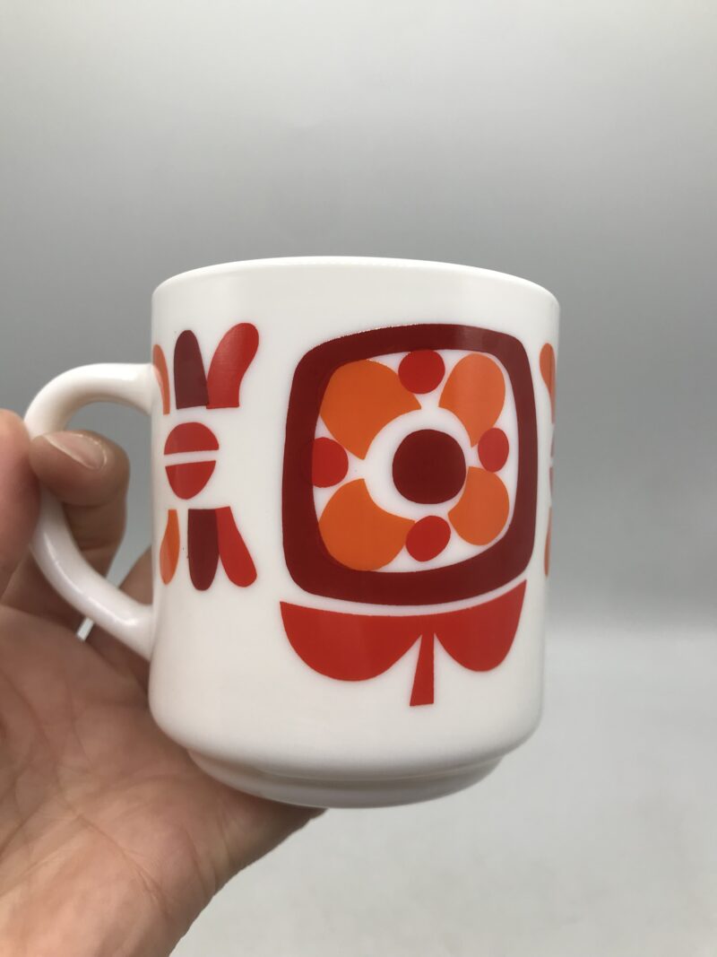 Lot de 4 mugs Arcopal Mobil vintage – Image 7