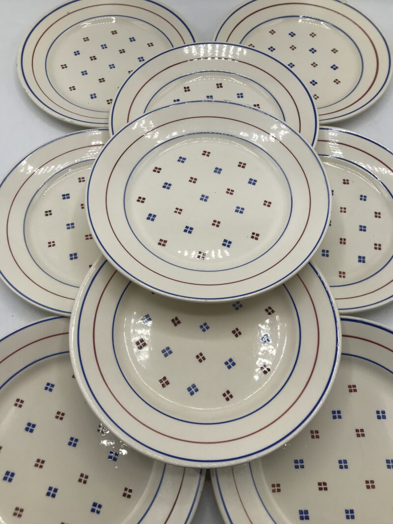 Service 9 assiettes à desserts "Madeleine" Lunéville K&G – Image 6
