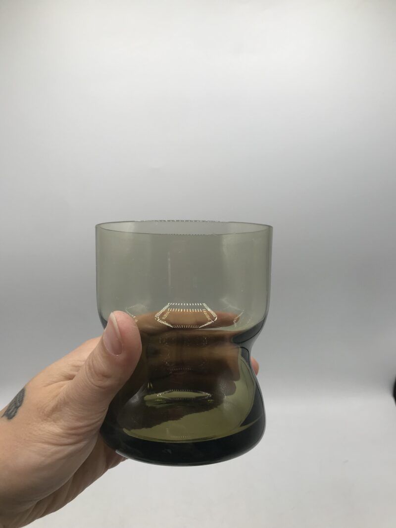 Lot de 6 verres fumés larges vintage – Image 3