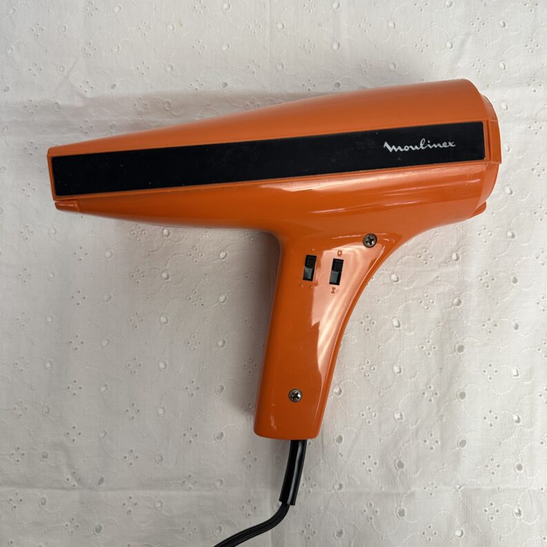 Sèche cheveux Moulinex orange vintage
