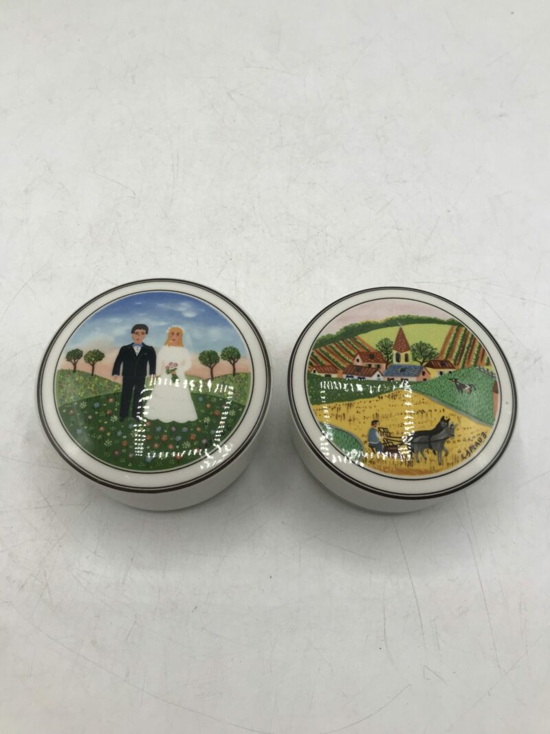 Lot De 2 Boules De Noël Villeroy & Boch - Porcelaine - Décoratives - Antique