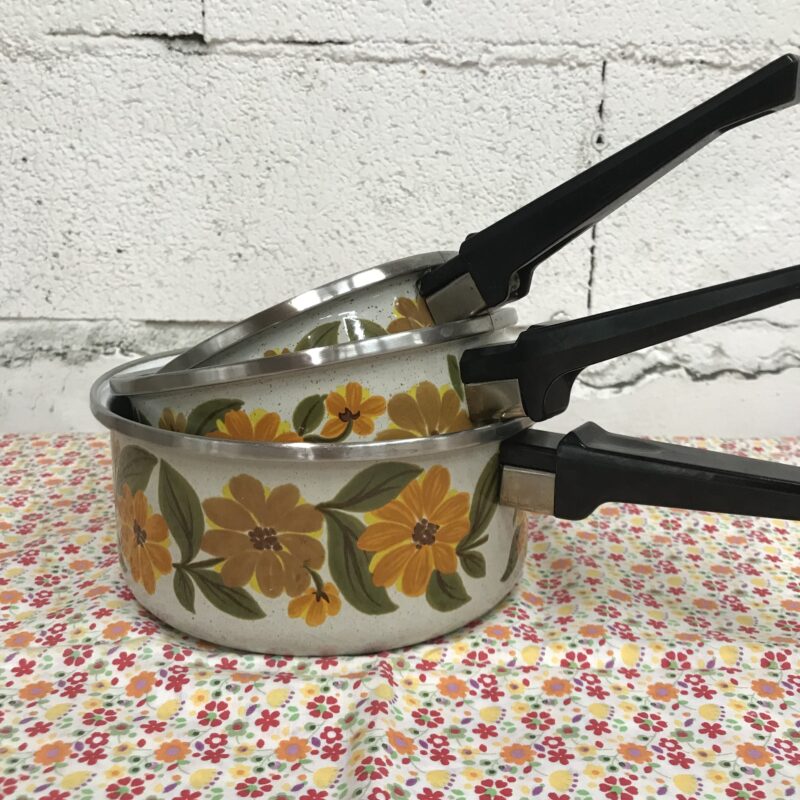 lot de 3 casseroles émail