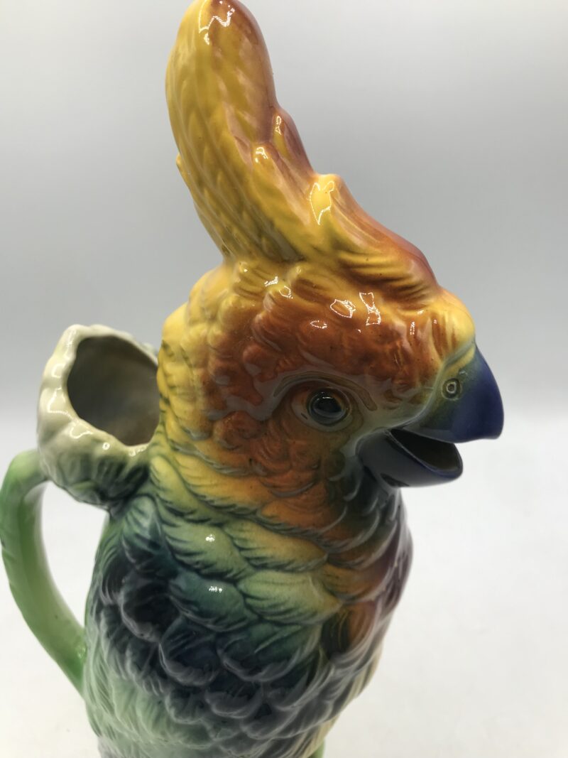 pichet perroquet barbotine