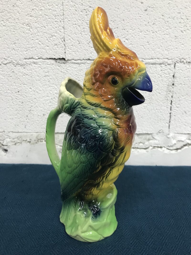 pichet perroquet barbotine