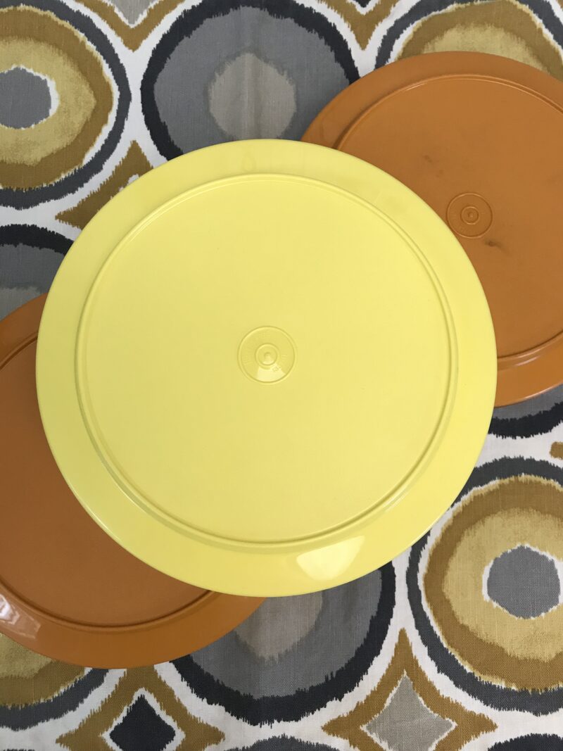 Lot de 3 assiettes de pique nique Tupperware