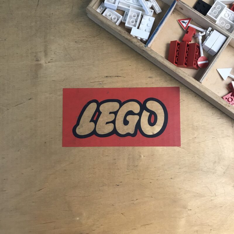 boite lego bois vintage