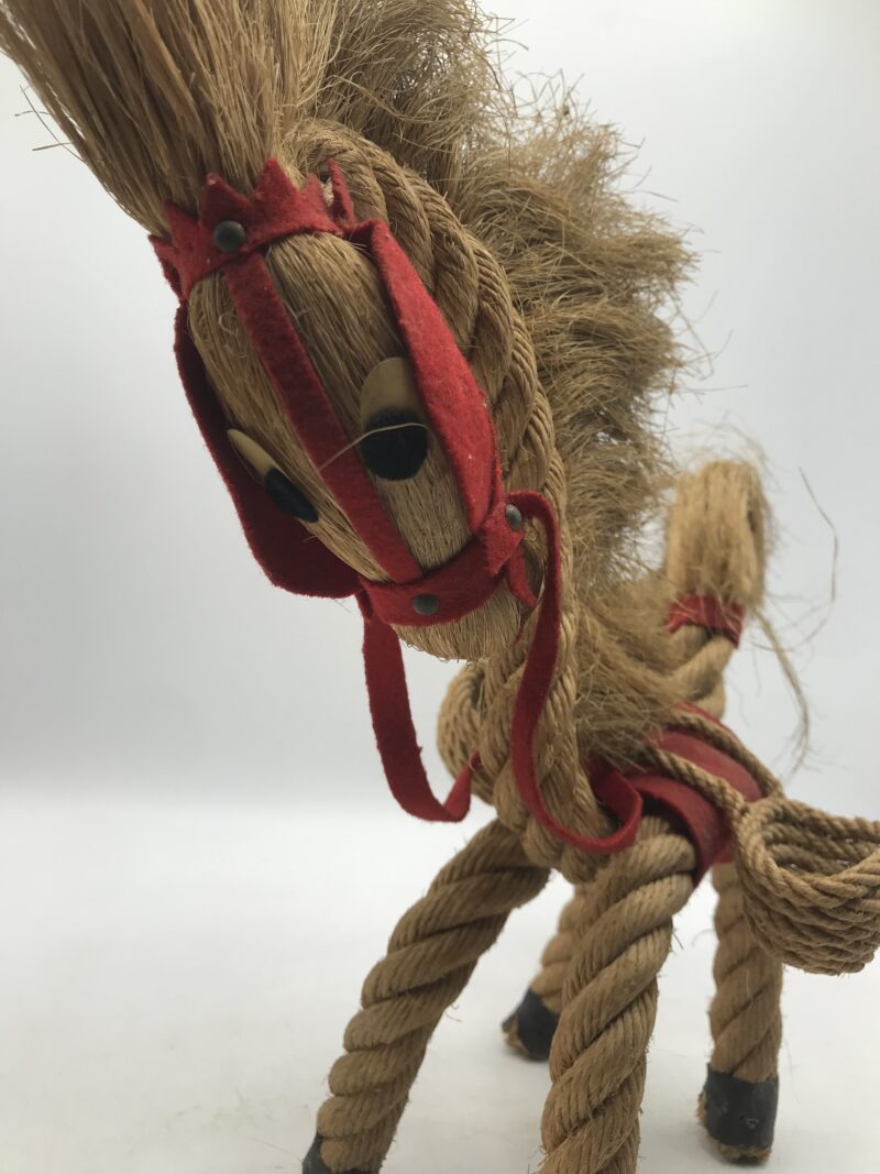 Duo de chevaux tressés jouets anciens – Image 6