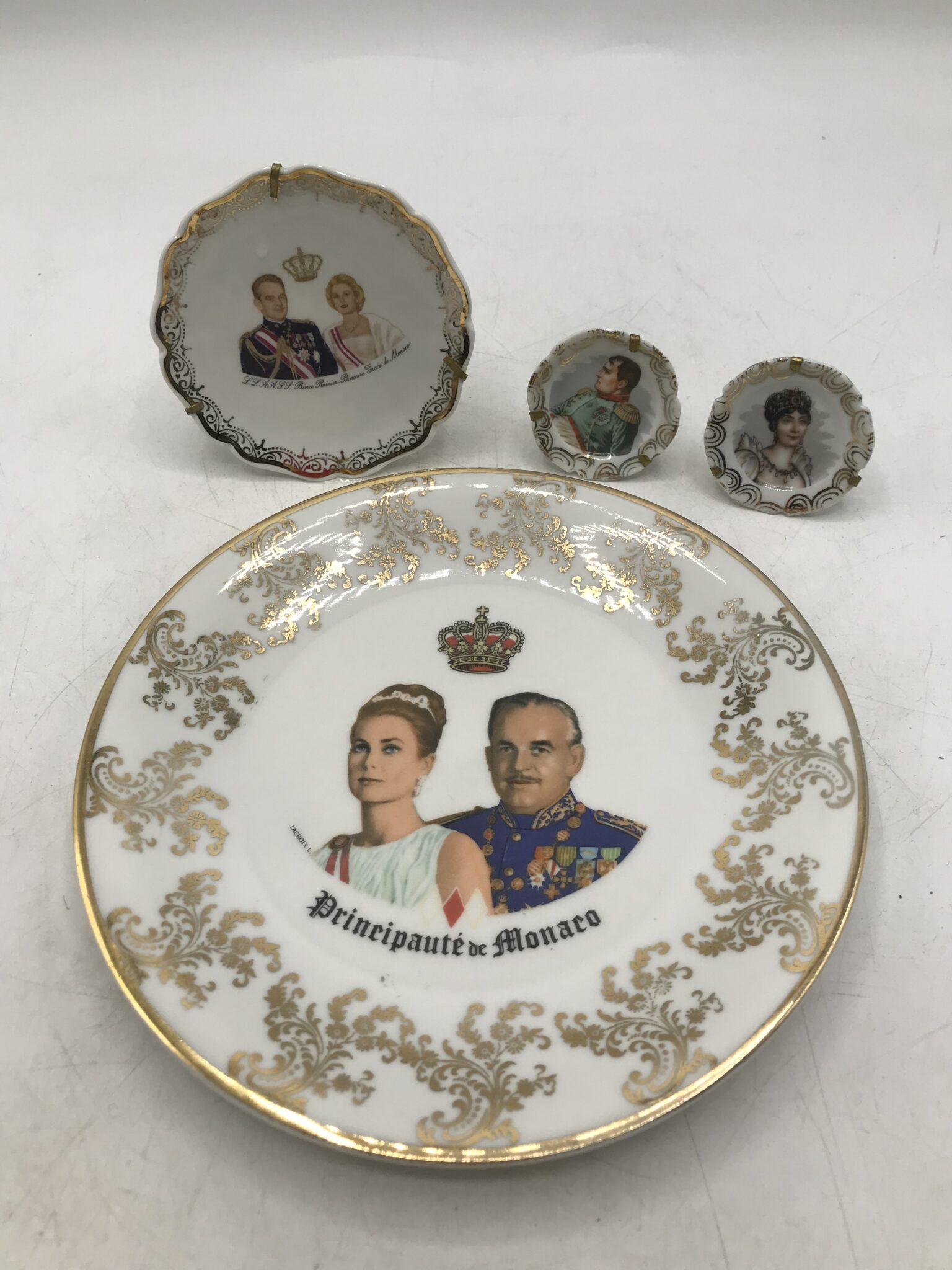 Assiette décorative Principauté de Monaco, Grace Kelly et le Prince