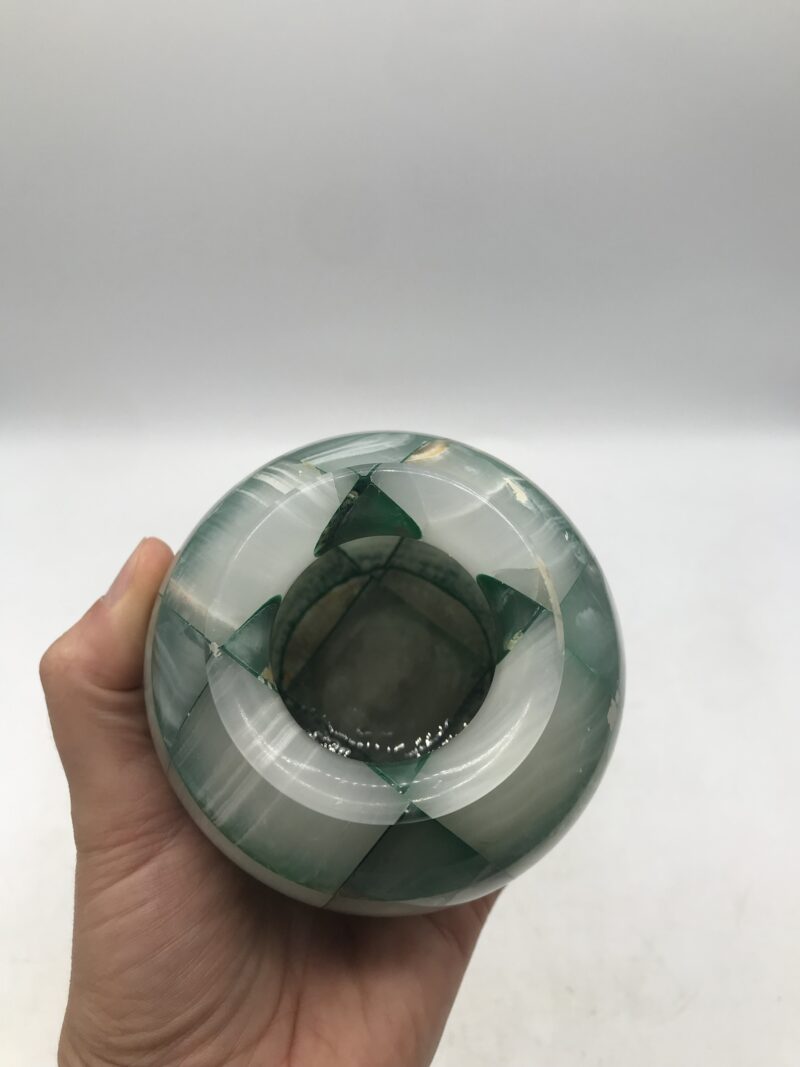 Duo de vases en pierres marbrées – Image 10
