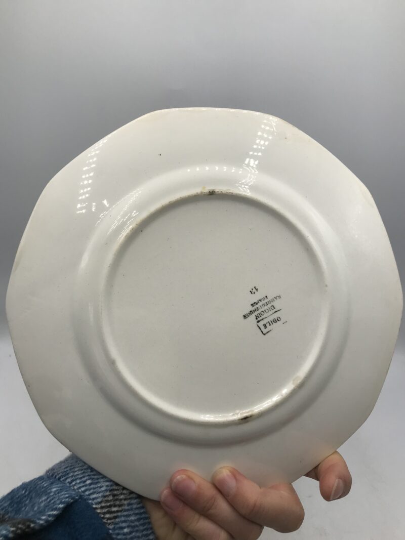 Ensemble de 7 assiettes "Odile" Digoin – Image 3