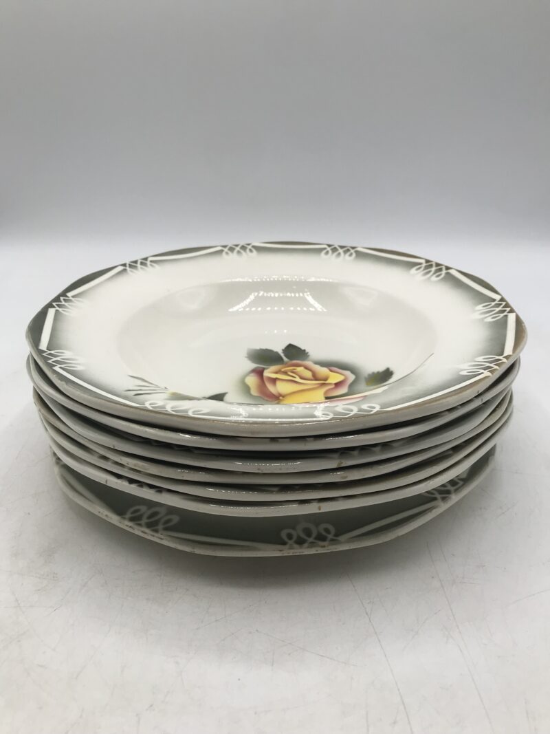 Ensemble de 7 assiettes "Odile" Digoin – Image 5