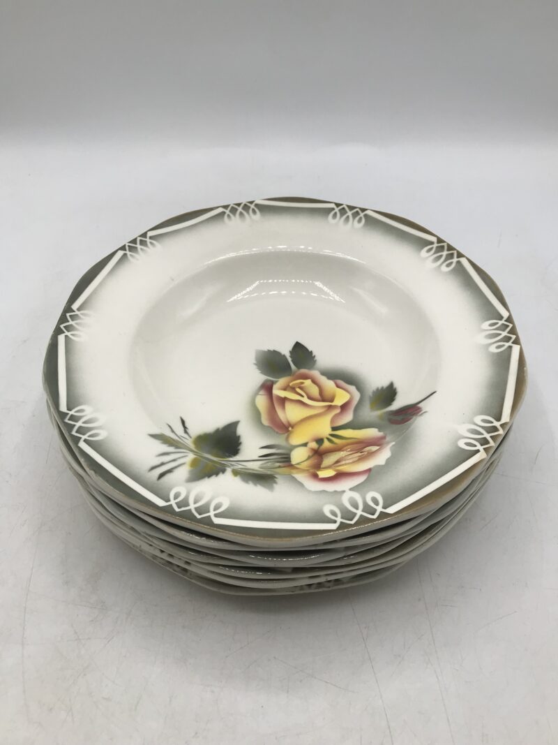 Ensemble de 7 assiettes "Odile" Digoin – Image 6
