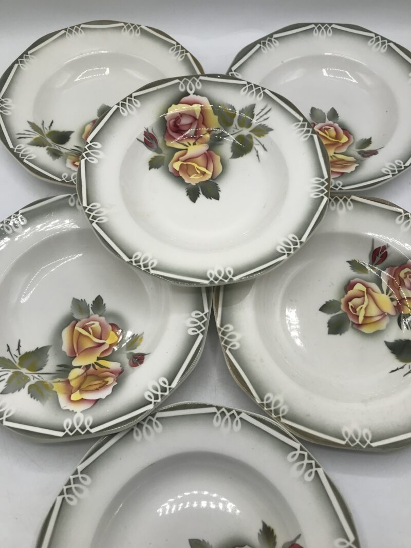 Ensemble de 7 assiettes "Odile" Digoin – Image 7