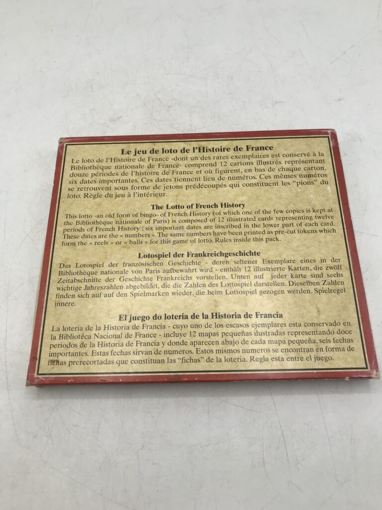Jeu De Loto Histoire De France - Narçon - 1865 - Vintage - Planches Carton