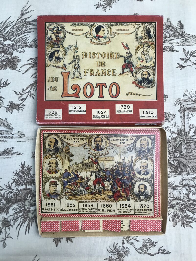 jeux de loto histoire de France vintage